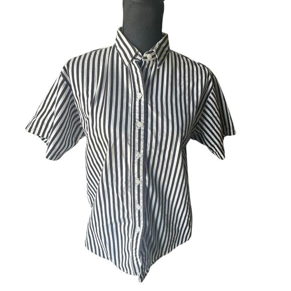 Vintage Panhandle Slim Western Black White Striped Shirt – Size Small - Picture 1 of 7